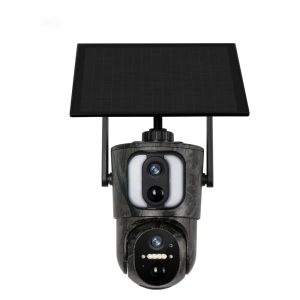 4G SIM Card Solar Panel PTZ 6MP Camera Two-Way Audio DUAL LENS (UBOX APP)