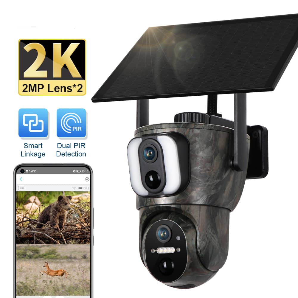 4G SIM Card Solar Panel PTZ 6MP Camera Two-Way Audio DUAL LENS (UBOX APP) - Image 5